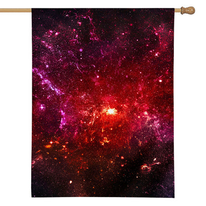 Fiery Nebula Universe Galaxy Space Print House Flag