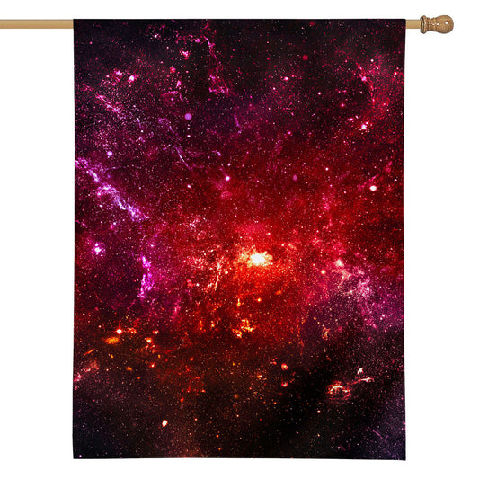 Fiery Nebula Universe Galaxy Space Print House Flag