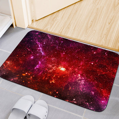 Fiery Nebula Universe Galaxy Space Print Indoor Door Mat