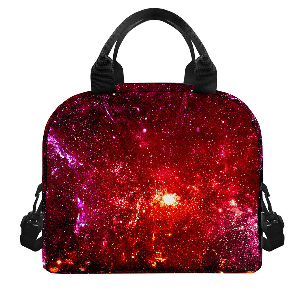 Fiery Nebula Universe Galaxy Space Print Insulated Lunch Bag
