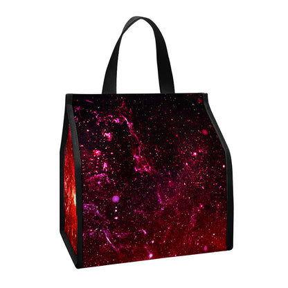 Fiery Nebula Universe Galaxy Space Print Insulated Lunch Tote