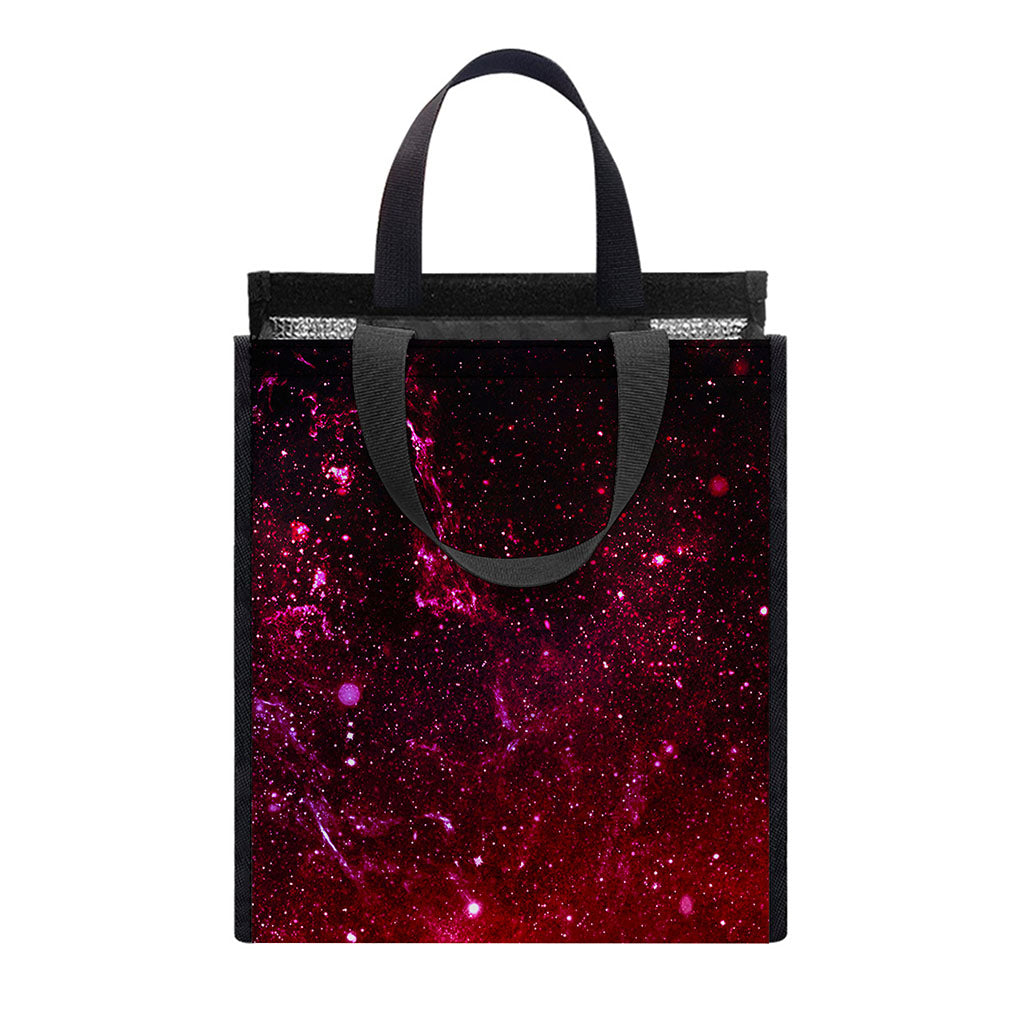 Fiery Nebula Universe Galaxy Space Print Insulated Lunch Tote