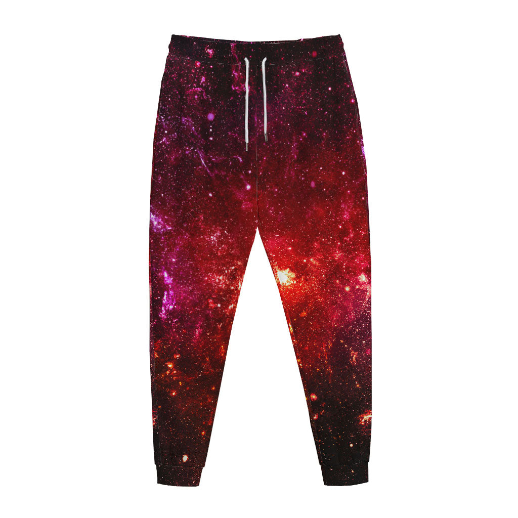 Fiery Nebula Universe Galaxy Space Print Jogger Pants