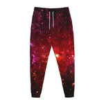 Fiery Nebula Universe Galaxy Space Print Jogger Pants