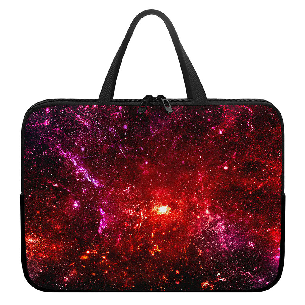 Fiery Nebula Universe Galaxy Space Print Laptop Sleeve With Handle