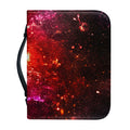 Fiery Nebula Universe Galaxy Space Print Leather Bible Cover
