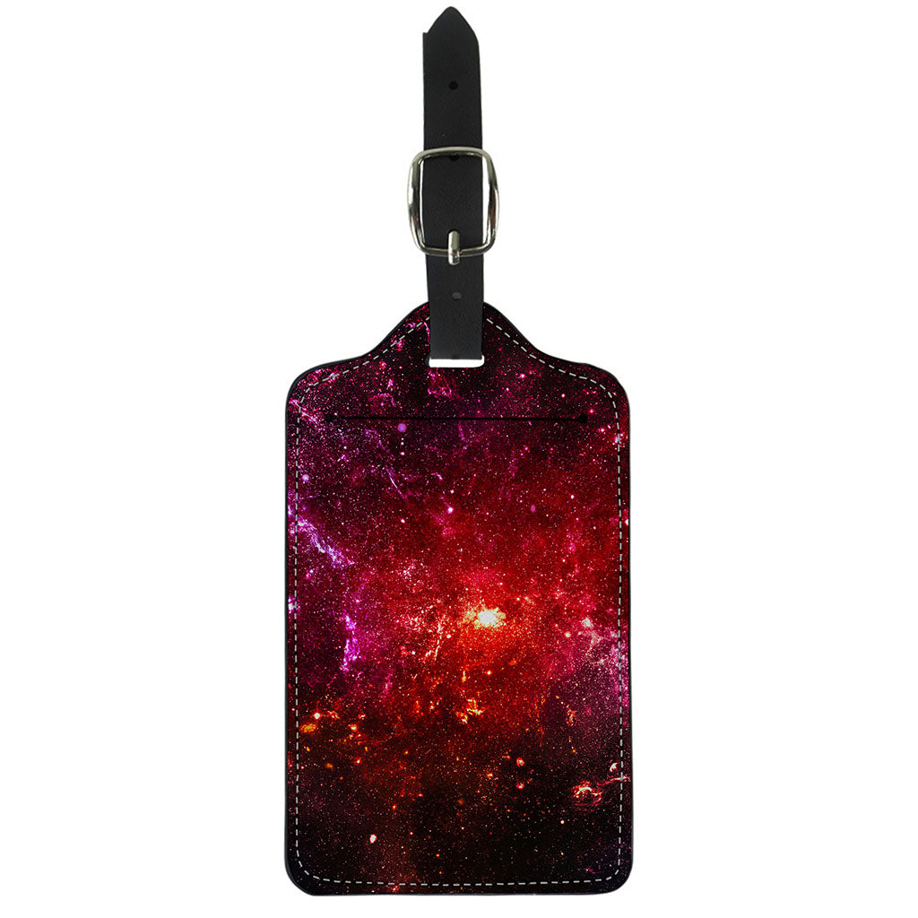 Fiery Nebula Universe Galaxy Space Print Luggage Tag