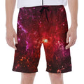 Fiery Nebula Universe Galaxy Space Print Men's Beach Shorts