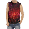 Fiery Nebula Universe Galaxy Space Print Men's Fitness Tank Top