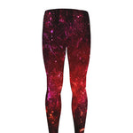 Fiery Nebula Universe Galaxy Space Print Men's leggings