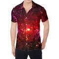 Fiery Nebula Universe Galaxy Space Print Men's Shirt