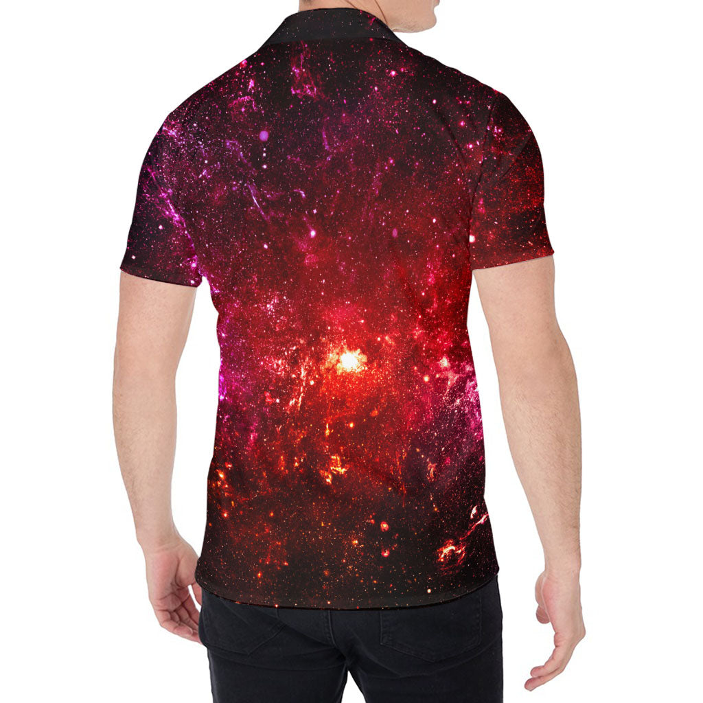Fiery Nebula Universe Galaxy Space Print Men's Shirt