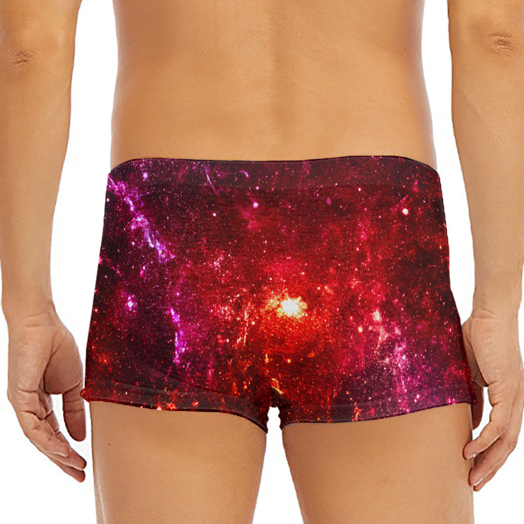 Fiery Nebula Universe Galaxy Space Print Men's Short Boxer Briefs