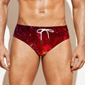 Fiery Nebula Universe Galaxy Space Print Men's Swim Briefs