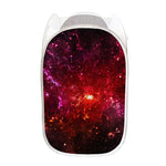 Fiery Nebula Universe Galaxy Space Print Mesh Laundry Hamper