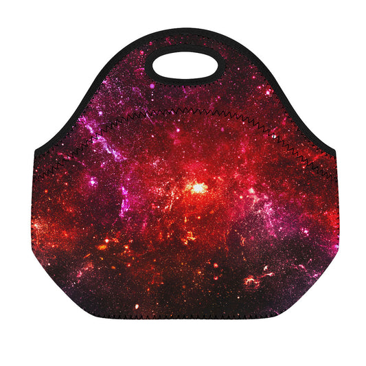 Fiery Nebula Universe Galaxy Space Print Neoprene Lunch Bag