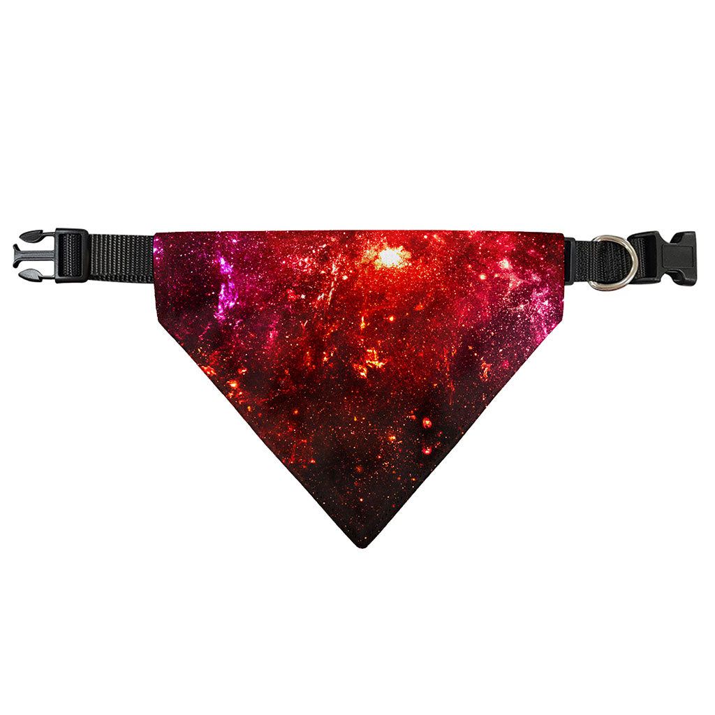 Fiery Nebula Universe Galaxy Space Print Over The Collar Dog Bandana