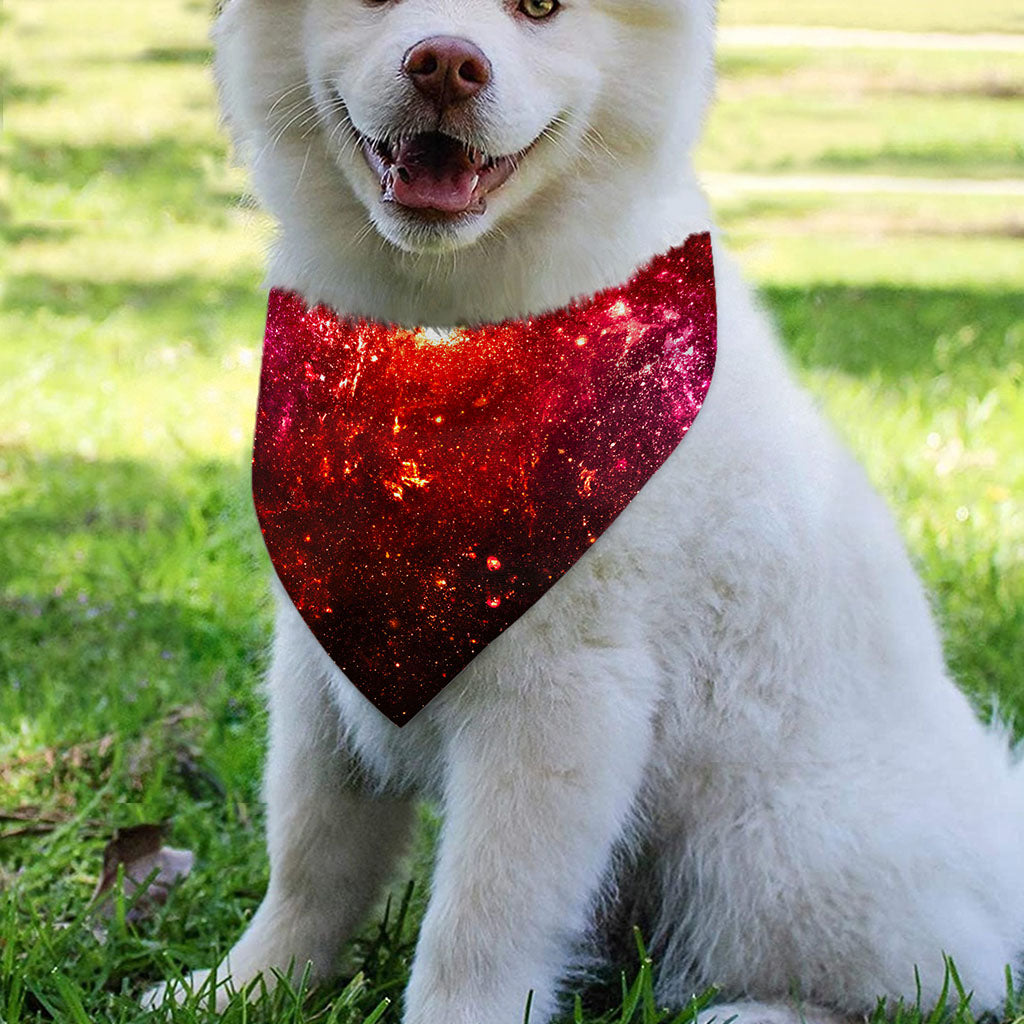 Fiery Nebula Universe Galaxy Space Print Over The Collar Dog Bandana