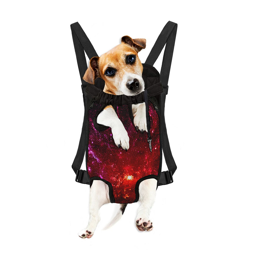 Fiery Nebula Universe Galaxy Space Print Pet Carrier Backpack