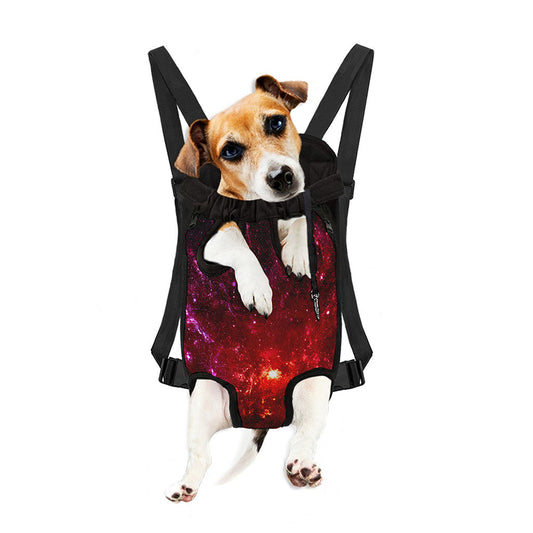 Fiery Nebula Universe Galaxy Space Print Pet Carrier Backpack