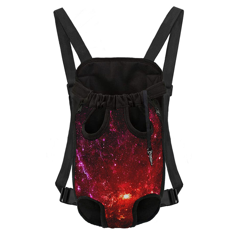 Fiery Nebula Universe Galaxy Space Print Pet Carrier Backpack