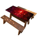 Fiery Nebula Universe Galaxy Space Print Picnic Table Cover