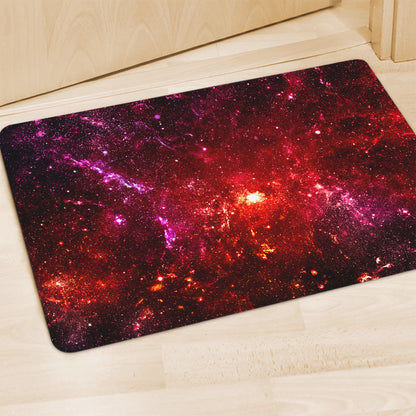 Fiery Nebula Universe Galaxy Space Print Polyester Doormat