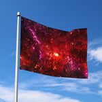 Fiery Nebula Universe Galaxy Space Print Polyester Flag