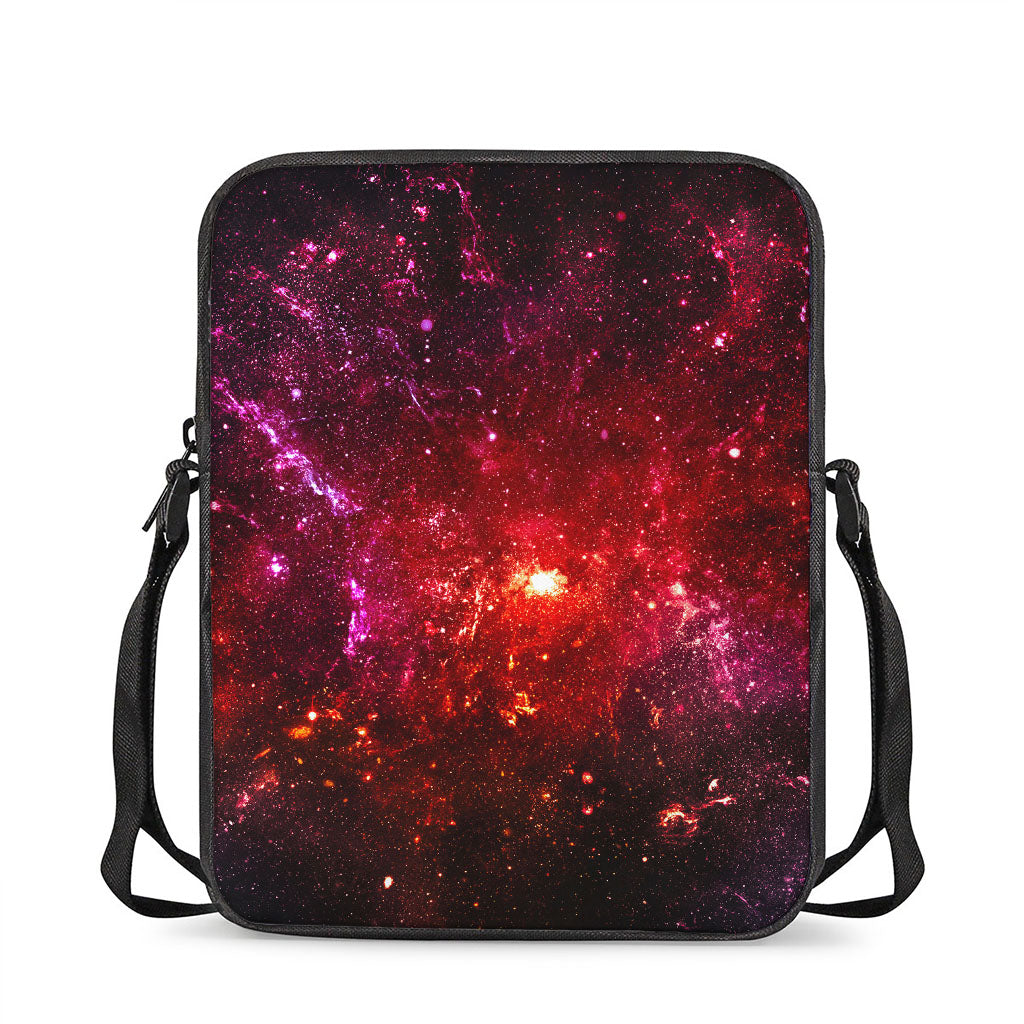 Fiery Nebula Universe Galaxy Space Print Rectangular Crossbody Bag
