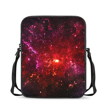 Fiery Nebula Universe Galaxy Space Print Rectangular Crossbody Bag
