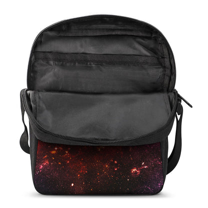 Fiery Nebula Universe Galaxy Space Print Rectangular Crossbody Bag