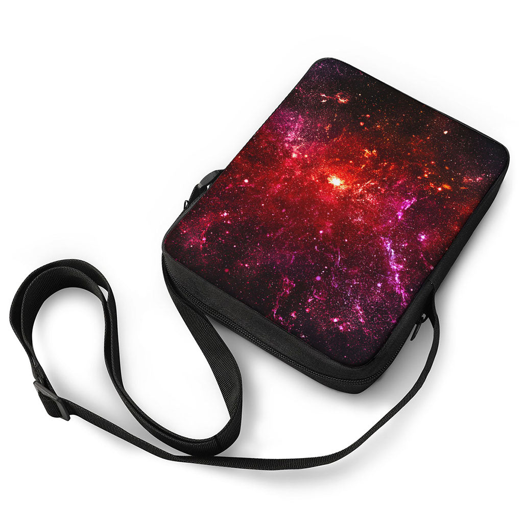 Fiery Nebula Universe Galaxy Space Print Rectangular Crossbody Bag