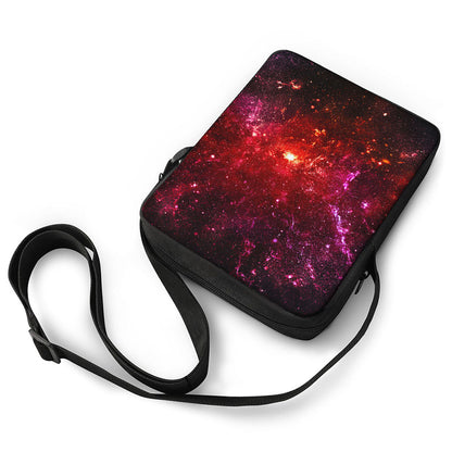 Fiery Nebula Universe Galaxy Space Print Rectangular Crossbody Bag