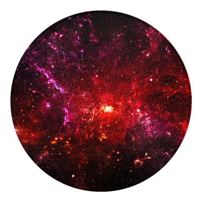 Fiery Nebula Universe Galaxy Space Print Round Blanket