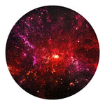 Fiery Nebula Universe Galaxy Space Print Round Blanket