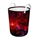 Fiery Nebula Universe Galaxy Space Print Round Laundry Basket