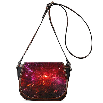 Fiery Nebula Universe Galaxy Space Print Saddle Bag