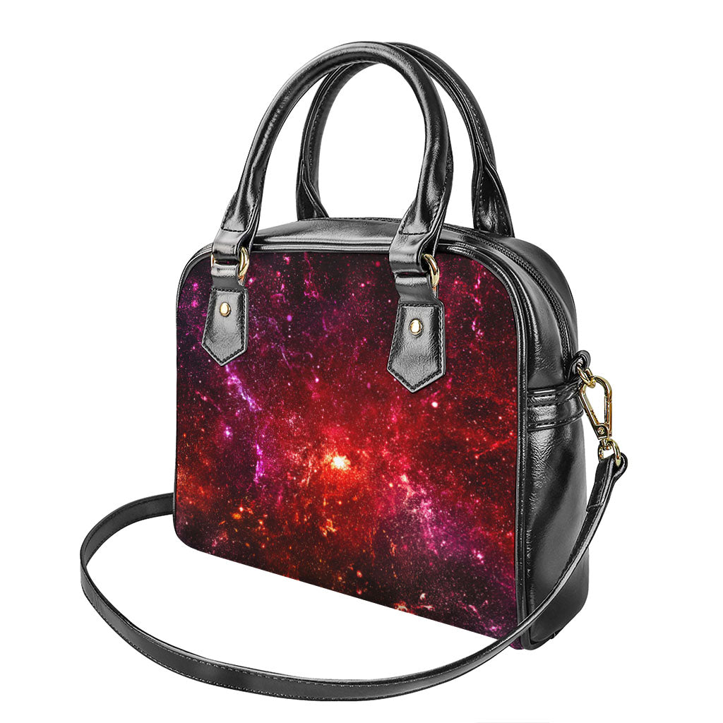 Fiery Nebula Universe Galaxy Space Print Shoulder Handbag