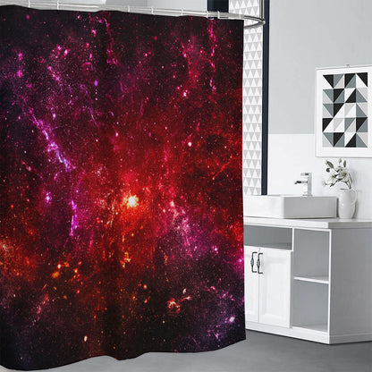Fiery Nebula Universe Galaxy Space Print Shower Curtain