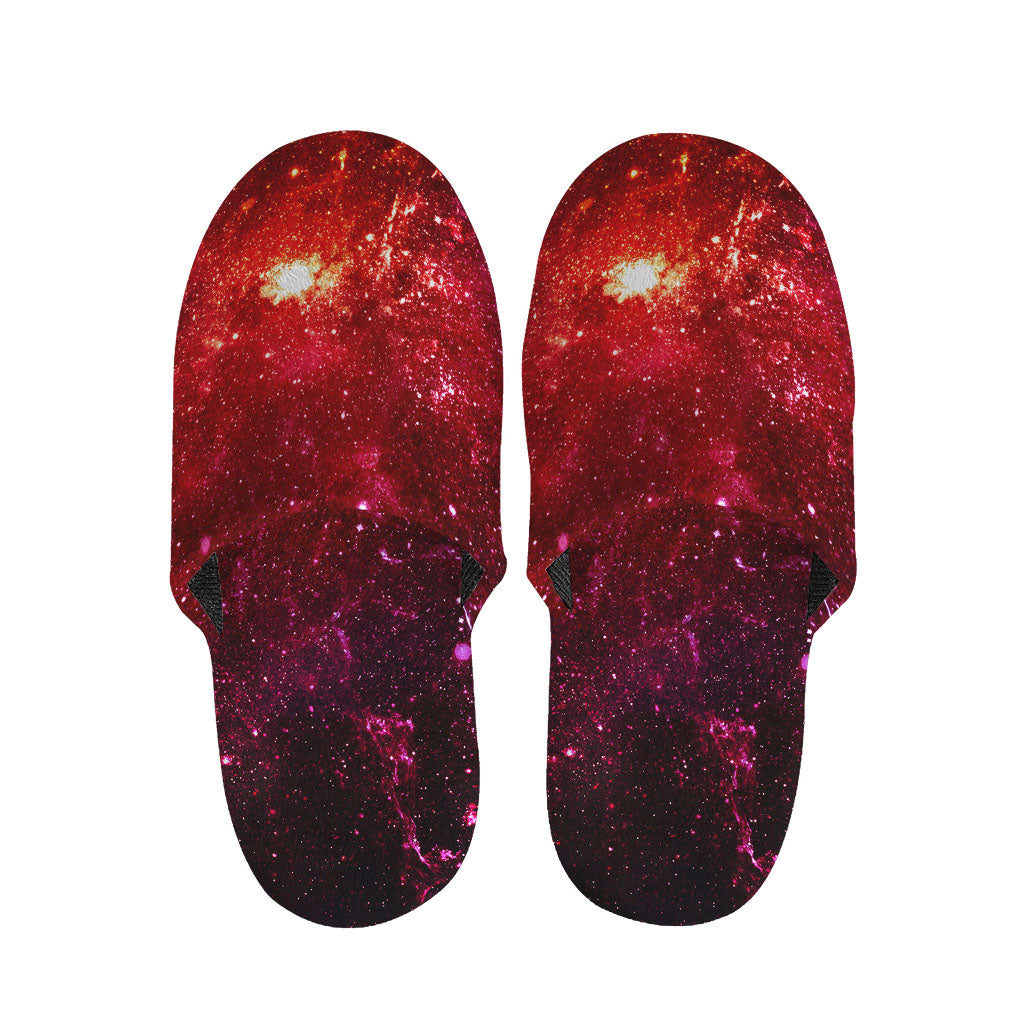 Fiery Nebula Universe Galaxy Space Print Slippers