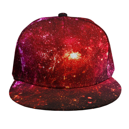 Fiery Nebula Universe Galaxy Space Print Snapback Cap
