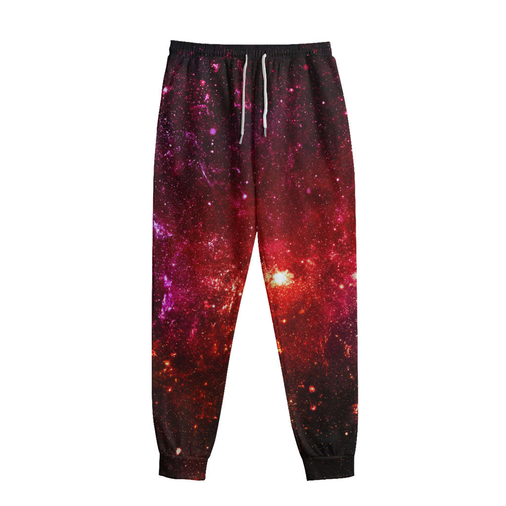 Fiery Nebula Universe Galaxy Space Print Sweatpants