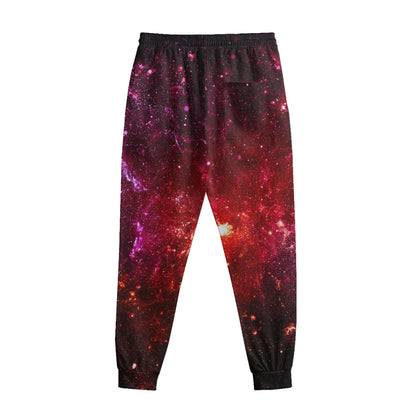Fiery Nebula Universe Galaxy Space Print Sweatpants