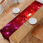 Fiery Nebula Universe Galaxy Space Print Table Runner