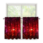 Fiery Nebula Universe Galaxy Space Print Tier Curtains