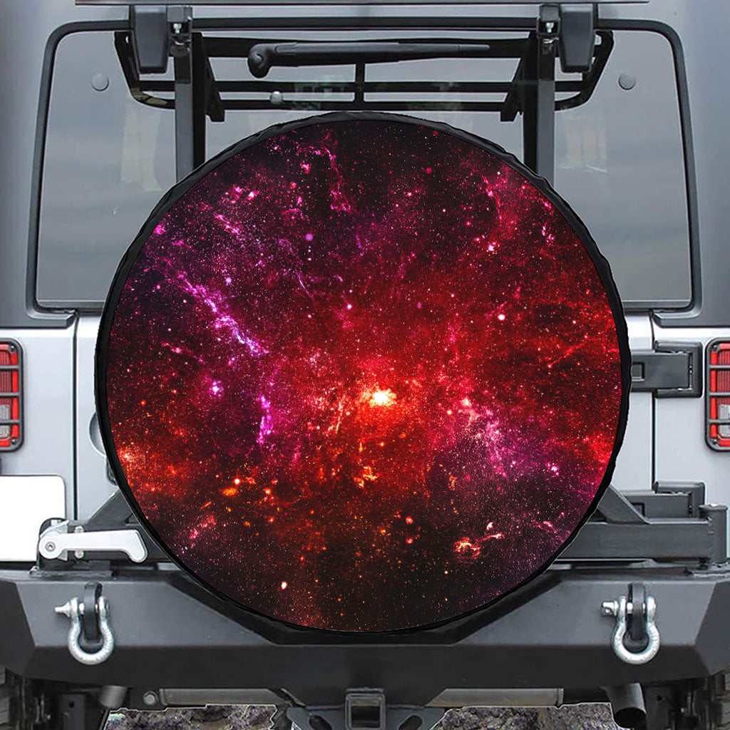 Fiery Nebula Universe Galaxy Space Print Tire Cover