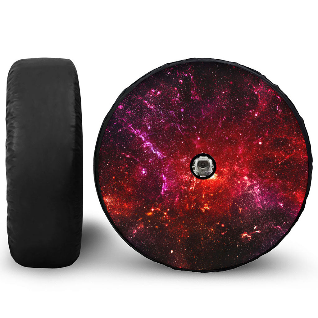 Fiery Nebula Universe Galaxy Space Print Tire Cover With Camera Hole
