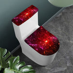 Fiery Nebula Universe Galaxy Space Print Toilet Lid And Tank Cover Set