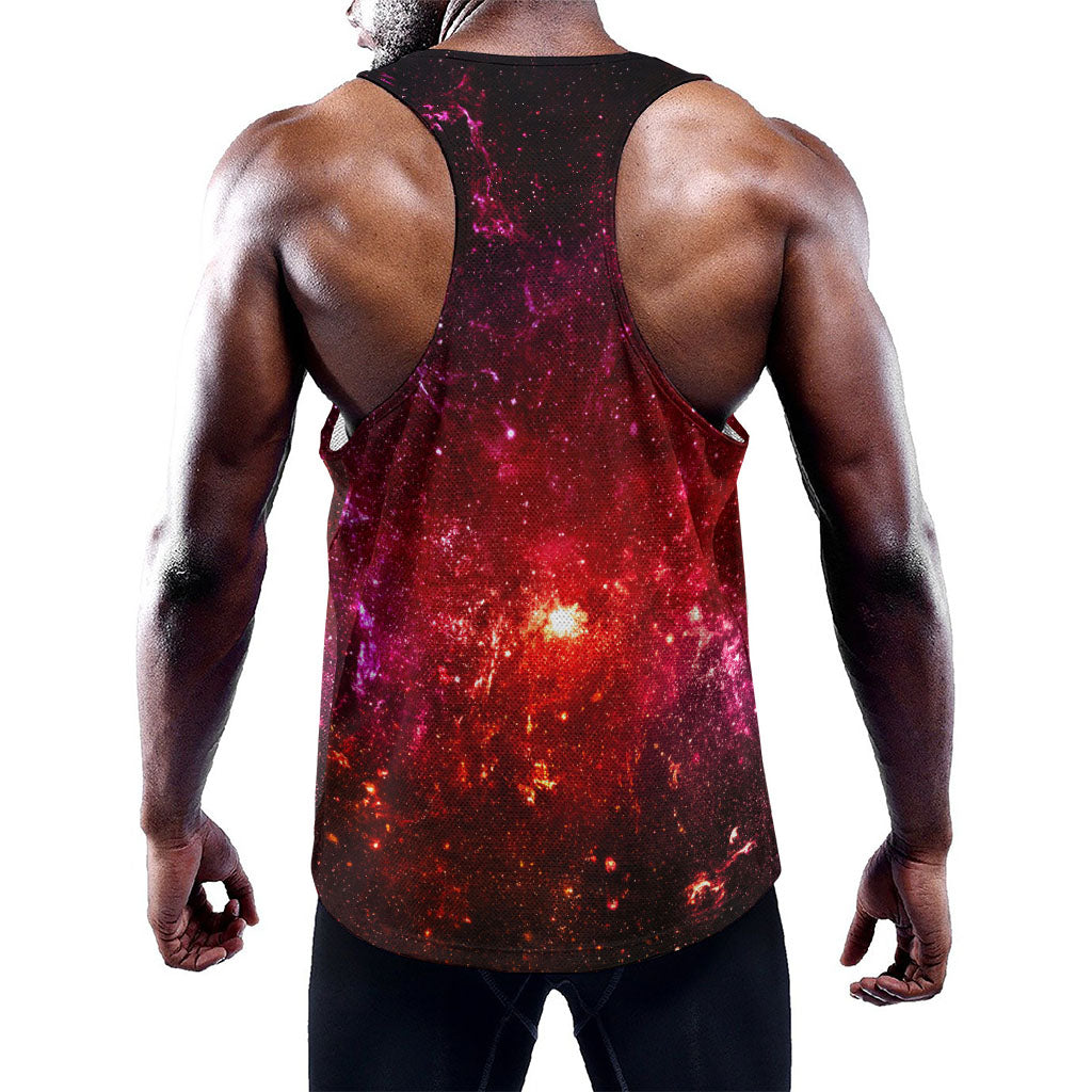 Fiery Nebula Universe Galaxy Space Print Training Tank Top