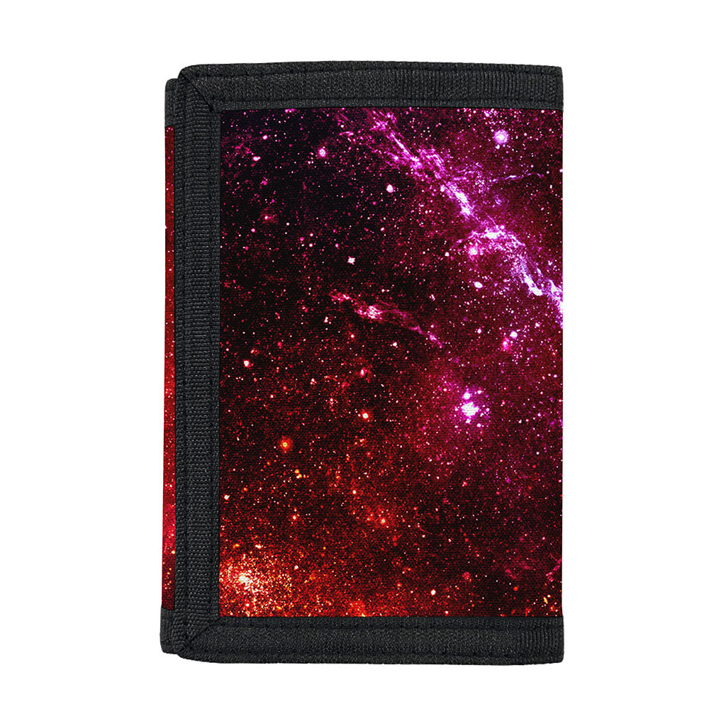 Fiery Nebula Universe Galaxy Space Print Trifold Wallet